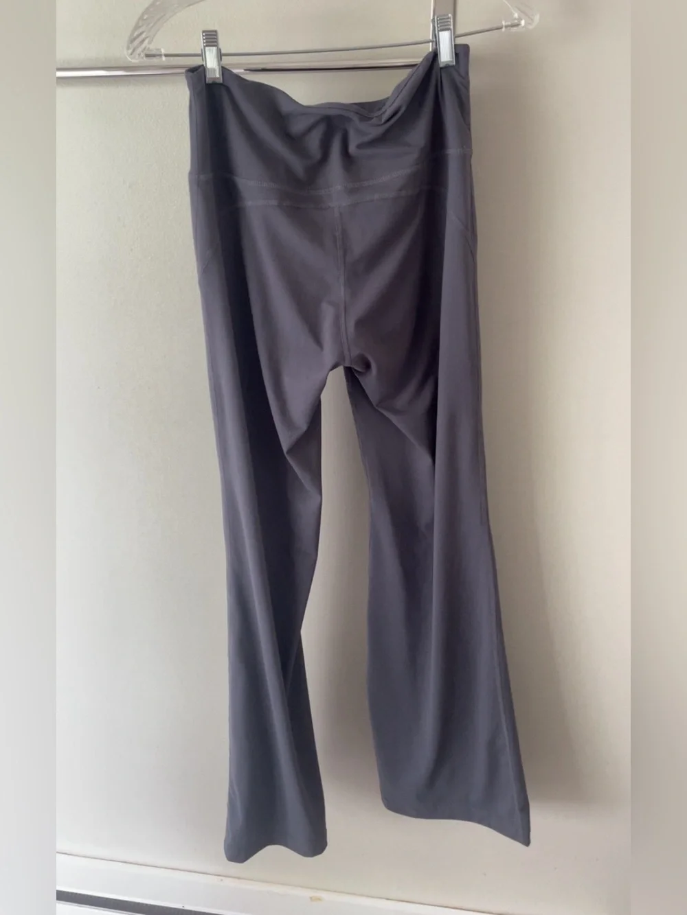 Women's Flared Yoga Pants in Charcoal Gray - Picture 3 of 5
